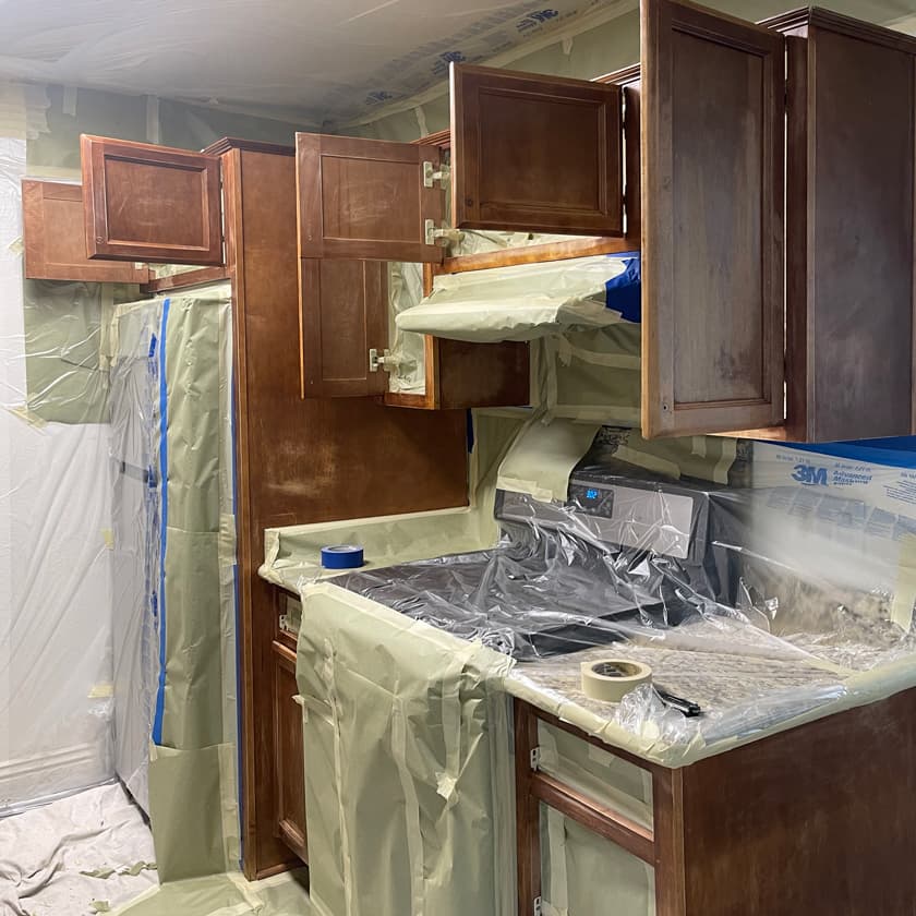 Kitchen counter before