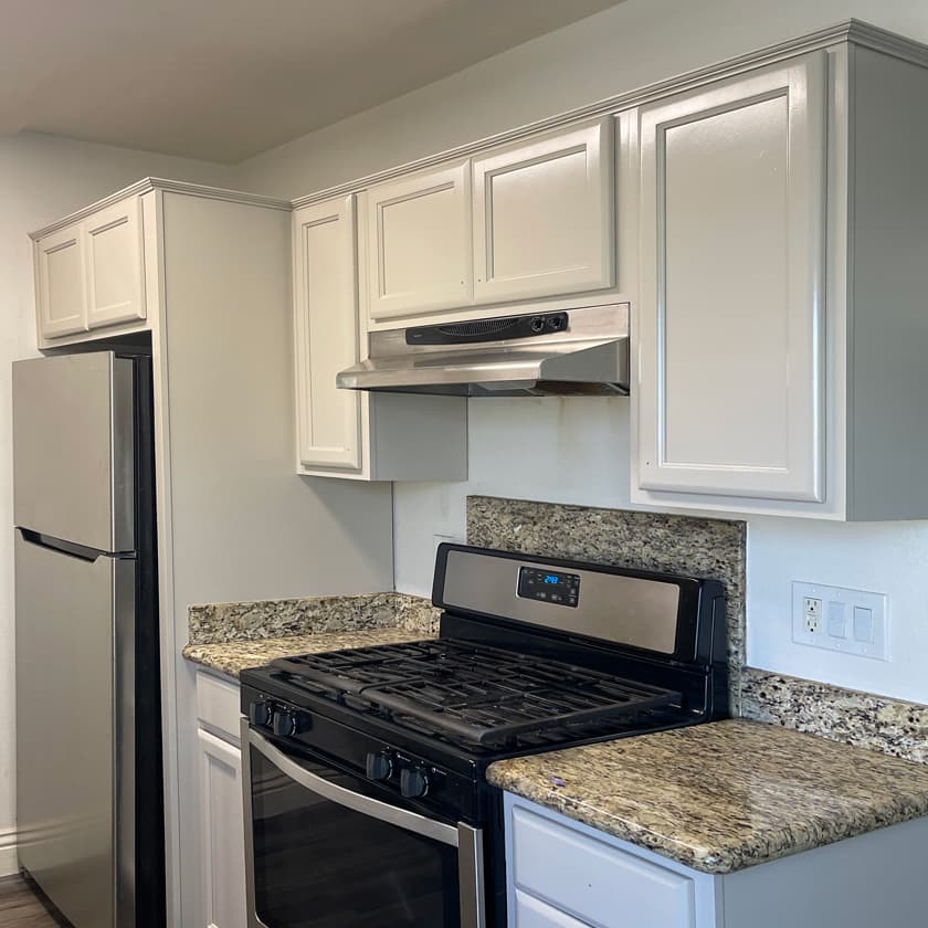 Kitchen counter after repainting